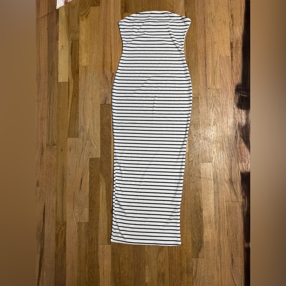SHEIN Monochrome Striped Dress